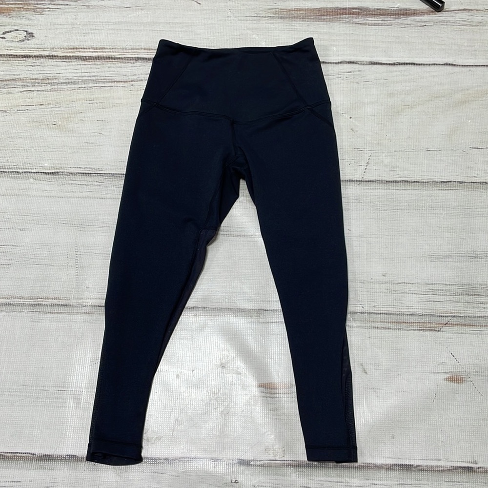Zella Leggings Capris Crops Athletic Yoga Mesh Black Size XS